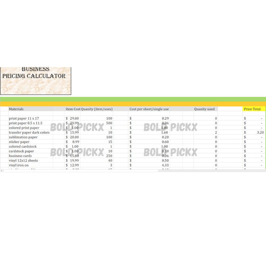 Product Pricing Calculator (Excel)